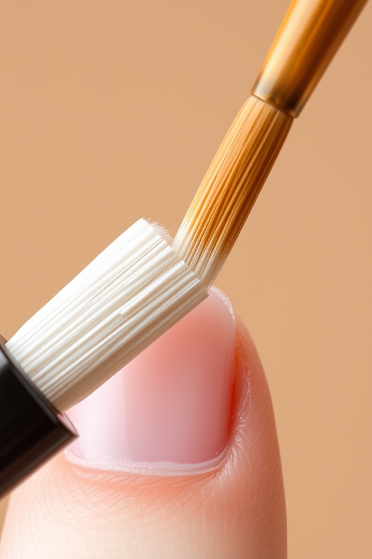 Applying top coat for a long lasting manicure