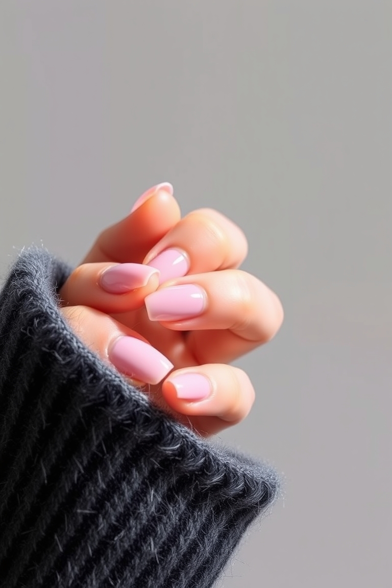 simple wedding nails with pearl accents