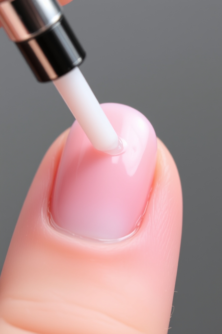 top coat benefits on a freshly painted nail