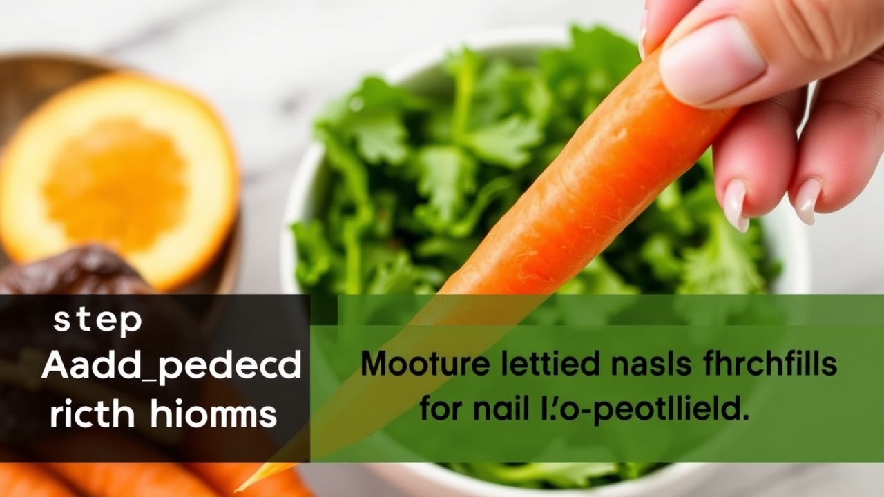 Nail health foods highlighted in a fresh salad preparation step.