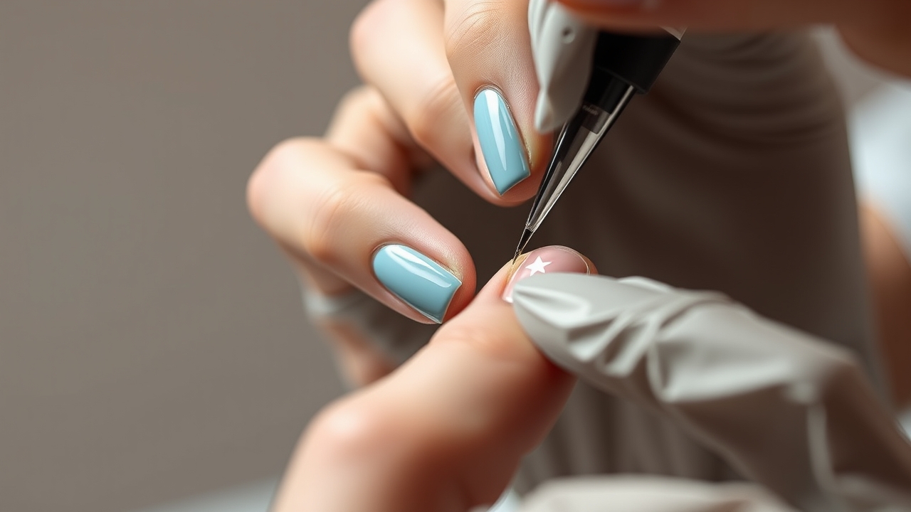 at home nail designs step illustration