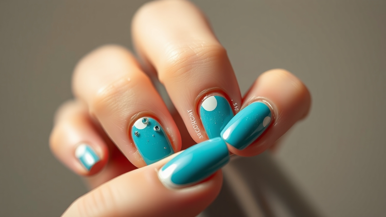 DIY French manicure step