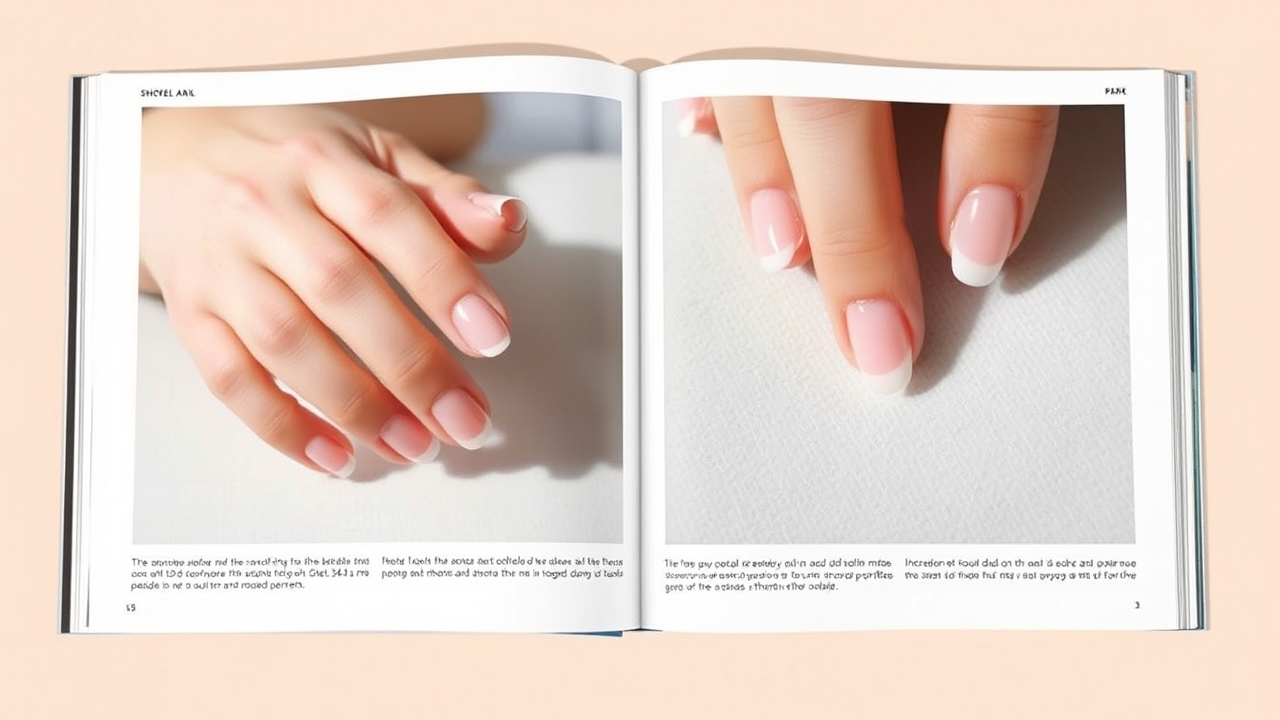 diy french manicure step illustration