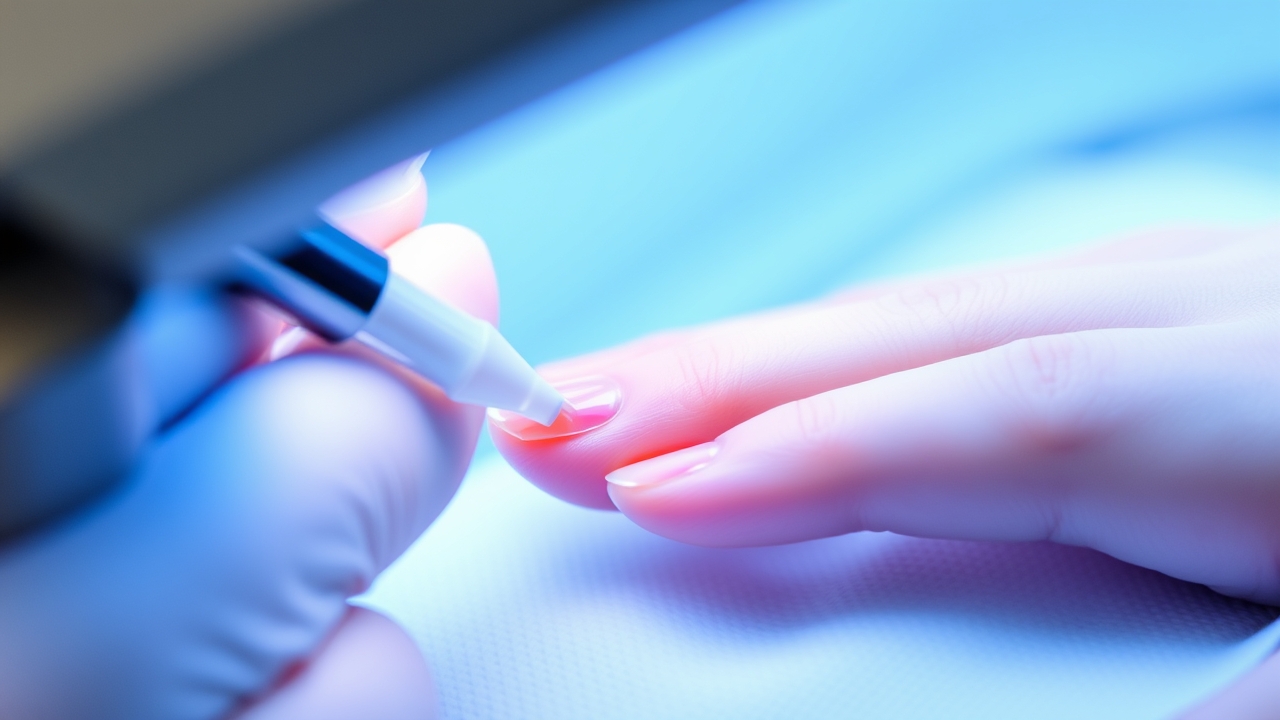 at home gel nails step illustration