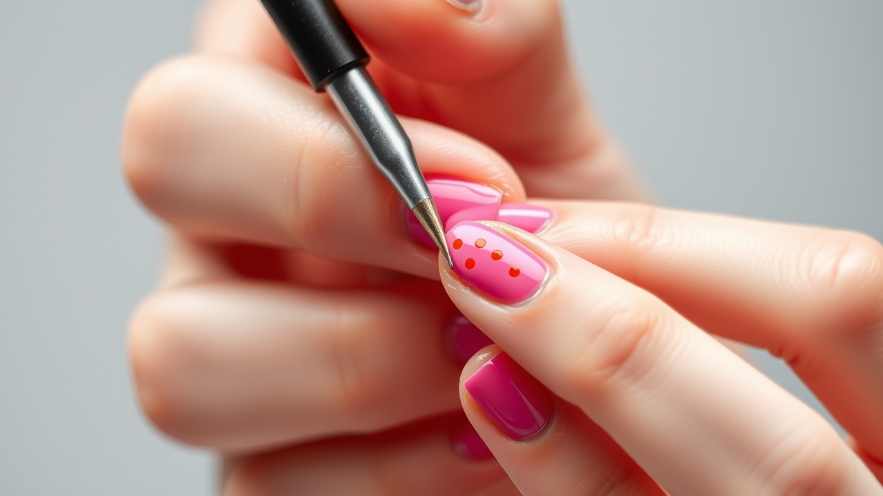 how to use a nail dotting tool