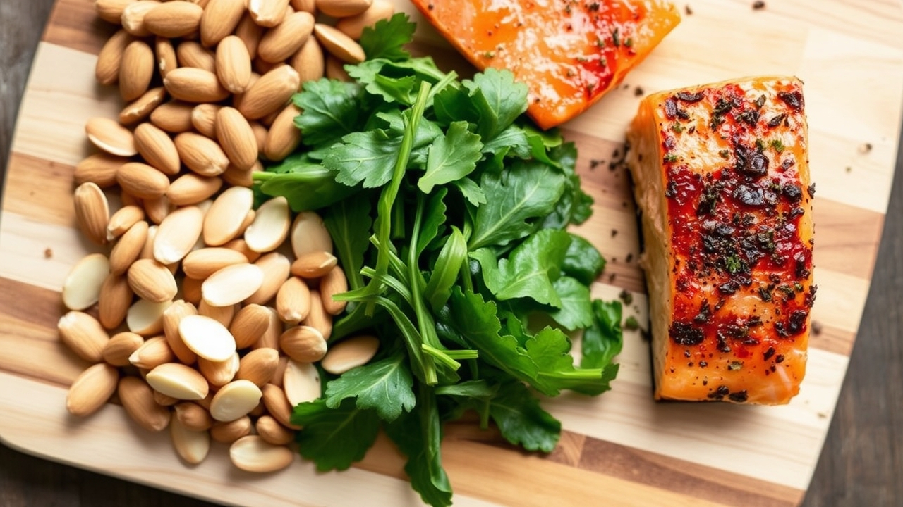 Nutrient-rich salad for diet for strong nails