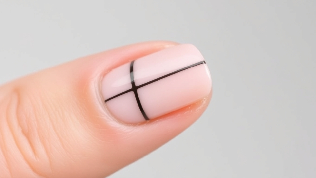 cute short nail designs on a finger